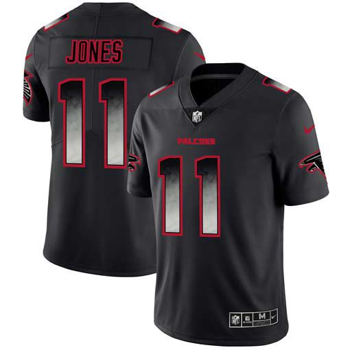 Men Atlanta Falcons #11 Jones Nike Teams Black Smoke Fashion Limited NFL Jerseys